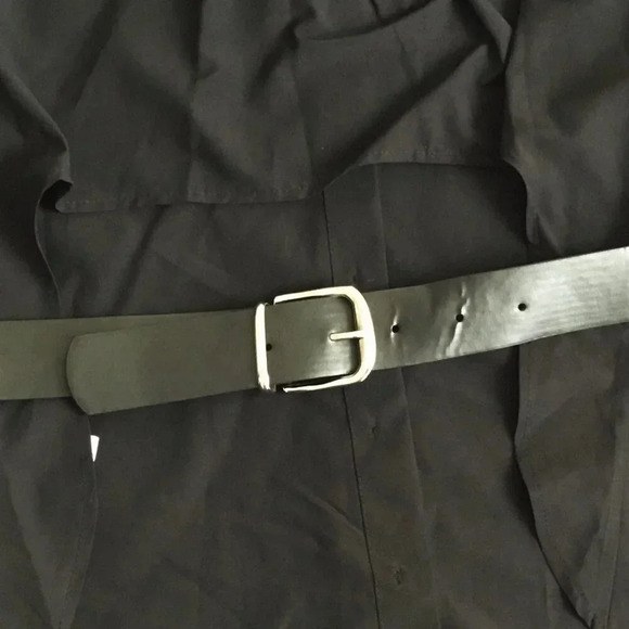 Belted Back Shirt 100% Cotton  Long sleeves Black Sz (EU 36| US 4) - Picture 3 of 6